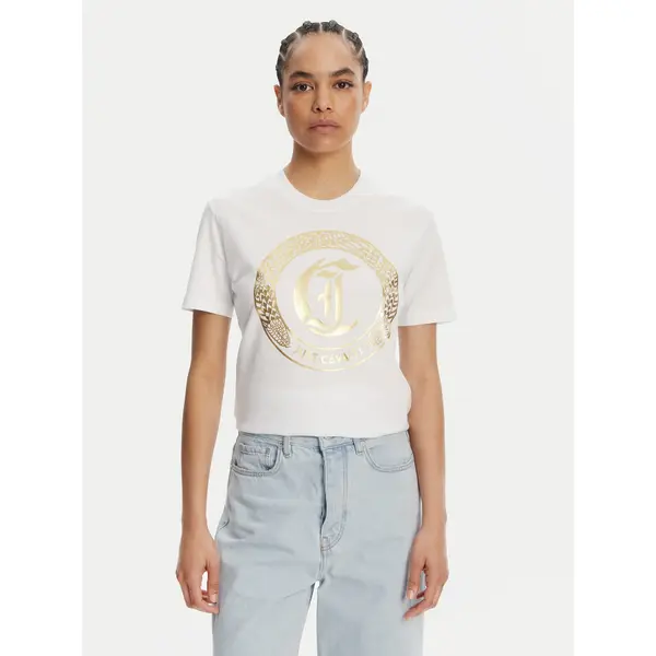 Just Cavalli Just Cavalli T-shirt 78PAHT01 Bijela Regular Fit