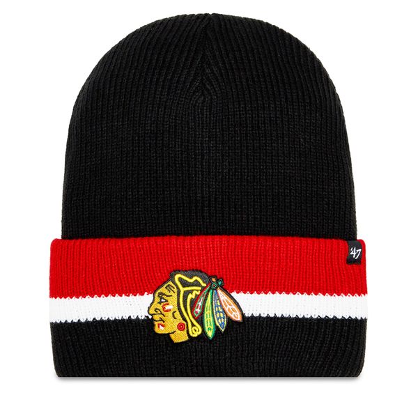 47 Brand Kapa 47 Brand NHL Chicago Blackhawks Split Cuff 47 H-SPLCC04ACE-BKA Black