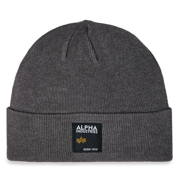 Alpha Industries Kapa Alpha Industries Label Beanie 118934 Vintage Grey 684