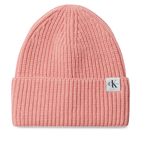 Calvin Klein Jeans Kapa Calvin Klein Jeans Monogram Rib Beanie IU0IU00440 Ružičasta
