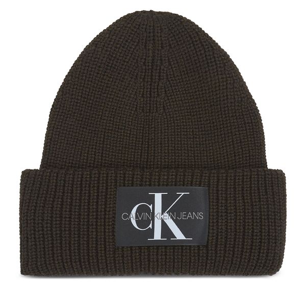 Calvin Klein Jeans Kapa Calvin Klein Jeans Monologo Patch Beanie K50K506242 Dark Chestnut GT8