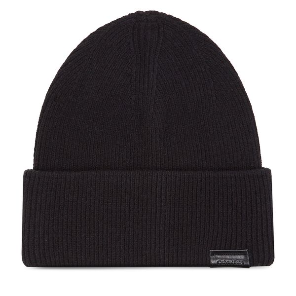 Calvin Klein Kapa Calvin Klein Leather Patch Docker Beanie K50K510978 Ck Black BAX