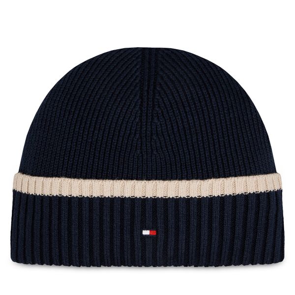 Tommy Hilfiger Kapa Tommy Hilfiger Block Flag Short Beanie AM0AM12030 Space Blue / Cashmere Creme DW6