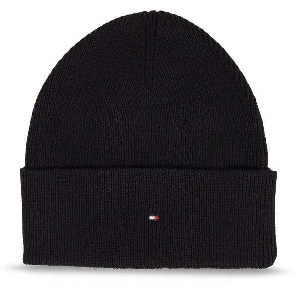 Tommy Hilfiger Kapa Tommy Hilfiger Essential Flag Beanie AW0AW15309 Black BDS