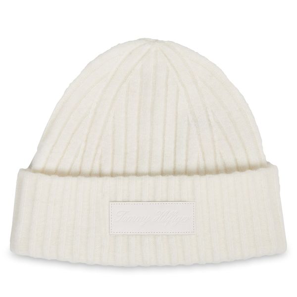 Tommy Hilfiger Kapa Tommy Hilfiger Tommy Twist Beanie AW0AW15325 Ancient White YBH