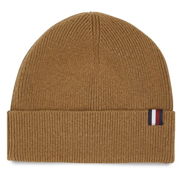 Tommy Hilfiger Kapa Tommy Hilfiger Uptown Wool Beanie AM0AM11483 Desert Khaki GWJ