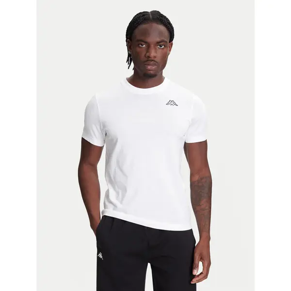 Kappa Kappa T-shirt Logo Korpo Cafers 304J150 Bijela Slim Fit