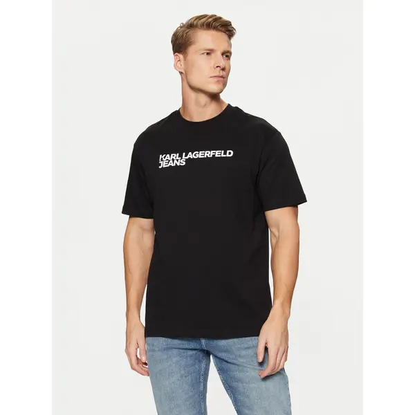 Karl Lagerfeld Jeans Karl Lagerfeld Jeans T-shirt A1M17002 Crna Regular Fit