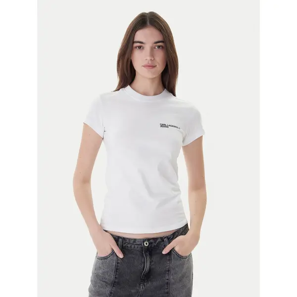 Karl Lagerfeld Jeans Karl Lagerfeld Jeans T-shirt A1W17004 Bijela Slim Fit