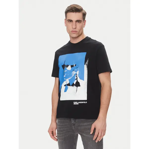 Karl Lagerfeld Jeans Karl Lagerfeld Jeans T-shirt A2M17036 Crna Regular Fit