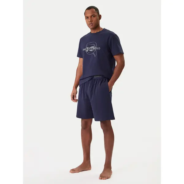 Karl Lagerfeld KARL LAGERFELD Pidžama B1M45005 Tamnoplava Regular Fit