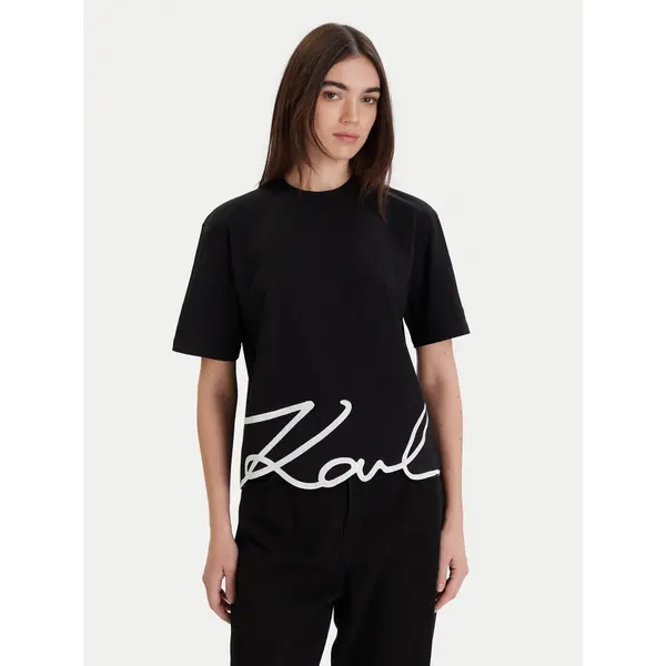 Karl Lagerfeld KARL LAGERFELD T-shirt A1W17013 Crna Relaxed Fit