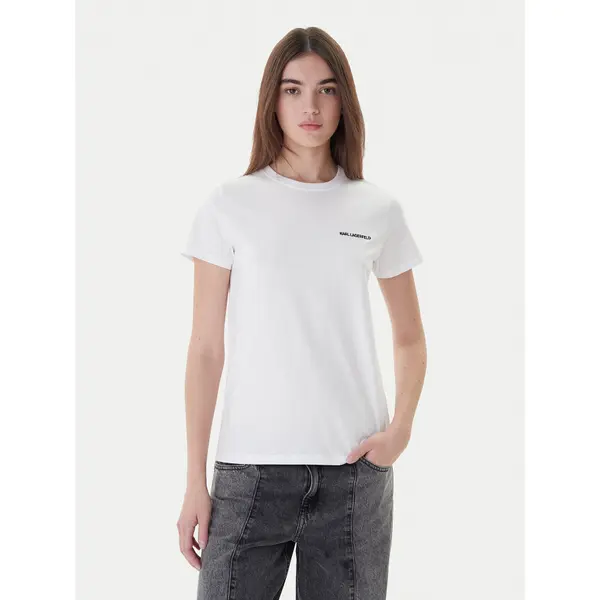 Karl Lagerfeld KARL LAGERFELD T-shirt A1W17019 Bijela Regular Fit