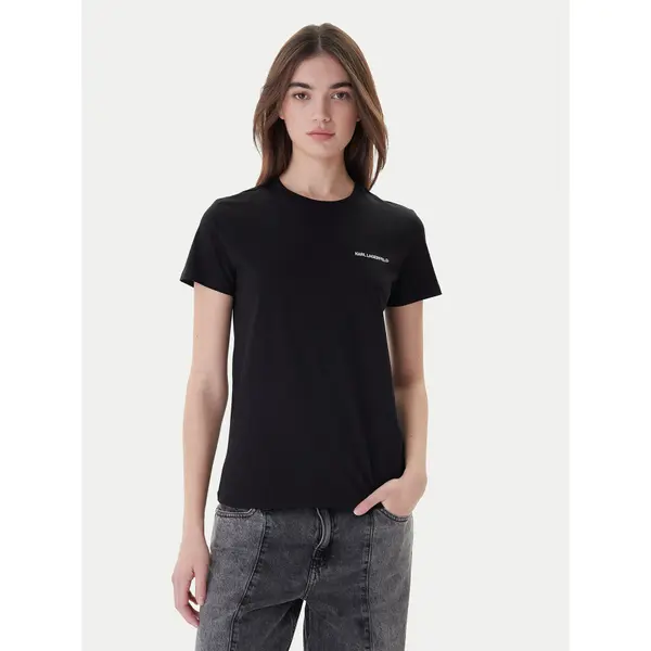Karl Lagerfeld KARL LAGERFELD T-shirt A1W17019 Crna Regular Fit