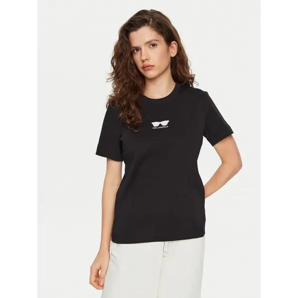 Karl Lagerfeld KARL LAGERFELD T-shirt A1W17021 Crna Regular Fit