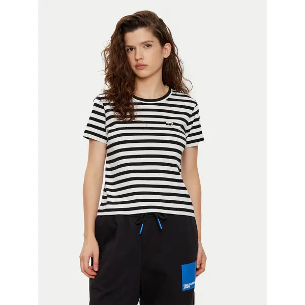 Karl Lagerfeld KARL LAGERFELD T-shirt A1W17099 Crna Regular Fit