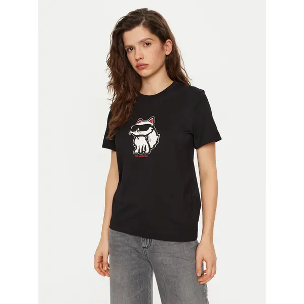 Karl Lagerfeld KARL LAGERFELD T-shirt A1W17128 Crna Regular Fit
