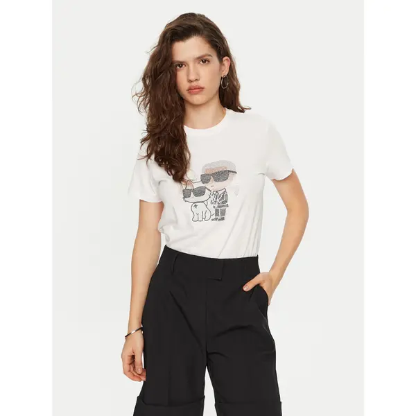 Karl Lagerfeld KARL LAGERFELD T-shirt A1W17131 Bijela Regular Fit