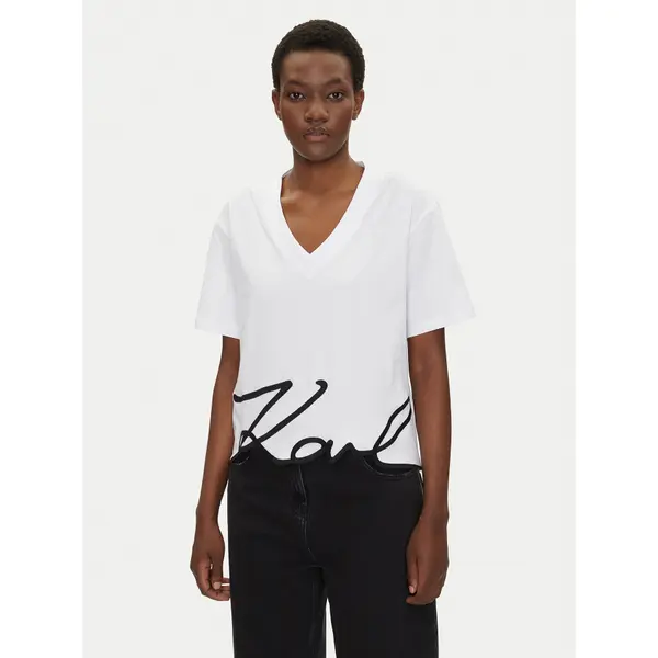 Karl Lagerfeld KARL LAGERFELD T-shirt A2W17104 Bijela Relaxed Fit