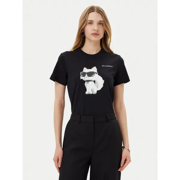 Karl Lagerfeld KARL LAGERFELD T-shirt A2W17119 Crna Regular Fit