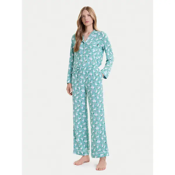 Kate Spade Kate Spade Pidžama KSI82756 Zelena Relaxed Fit
