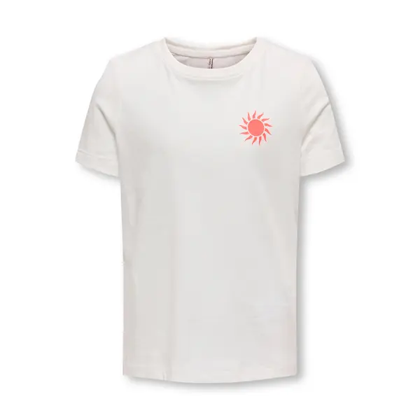 Kids ONLY Kids ONLY T-shirt Happy Life 15340140 Bijela Regular Fit