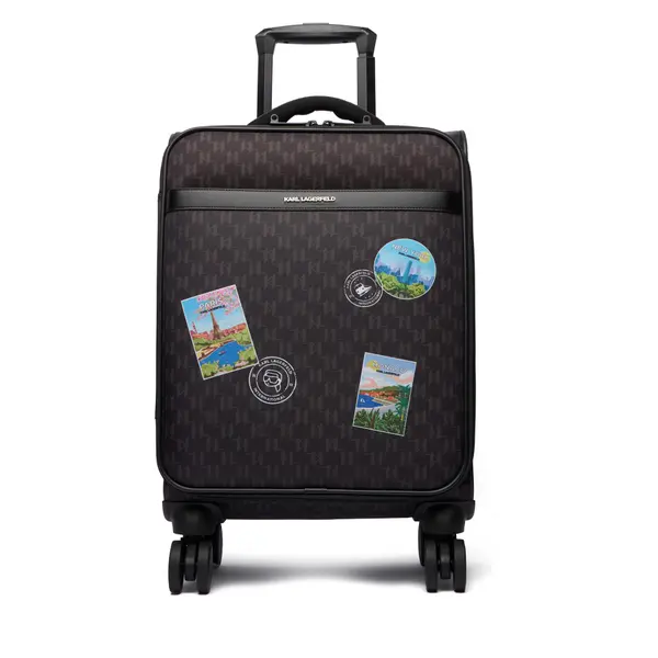 Karl Lagerfeld Kofer za kabinu KARL LAGERFELD Ikon Monogram B1W30253 Smeđa