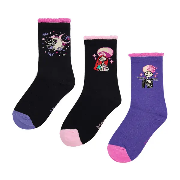 NIGHTMARE BEFORE CHRISTMAS Kratke čarape NIGHTMARE BEFORE CHRISTMAS CEO-ACCCS-AW25-335NBC(3-PACK) Crna