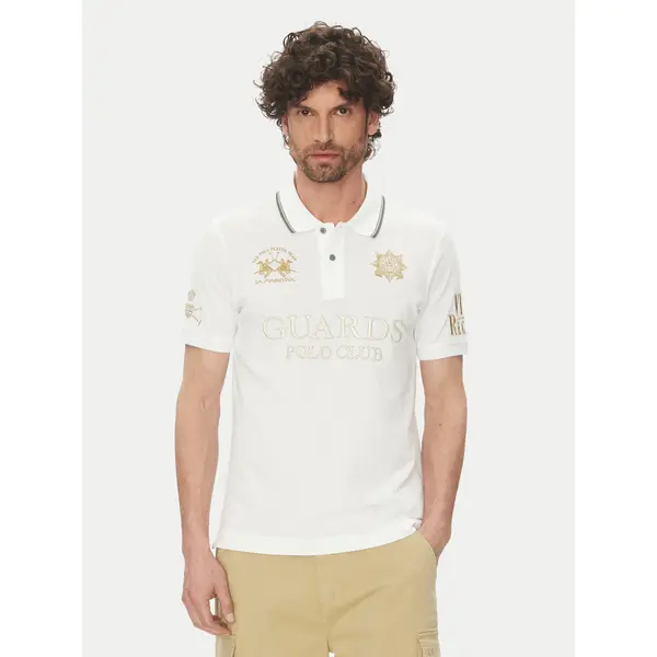 LA MARTINA La Martina Polo Achille MAPG30 PK097 Bijela Regular Fit