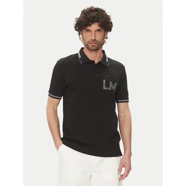 LA MARTINA La Martina Polo Adrian MAP009 PK001 Crna Regular Fit