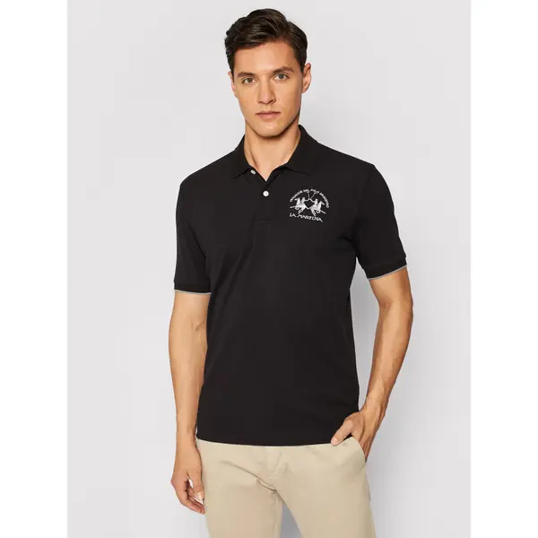 LA MARTINA La Martina Polo CCMP01 PK001 Crna Regular Fit
