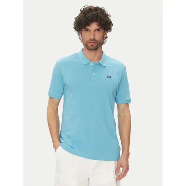 LA MARTINA La Martina Polo Tex BPMP01 PK031 Svijetloplava Regular Fit