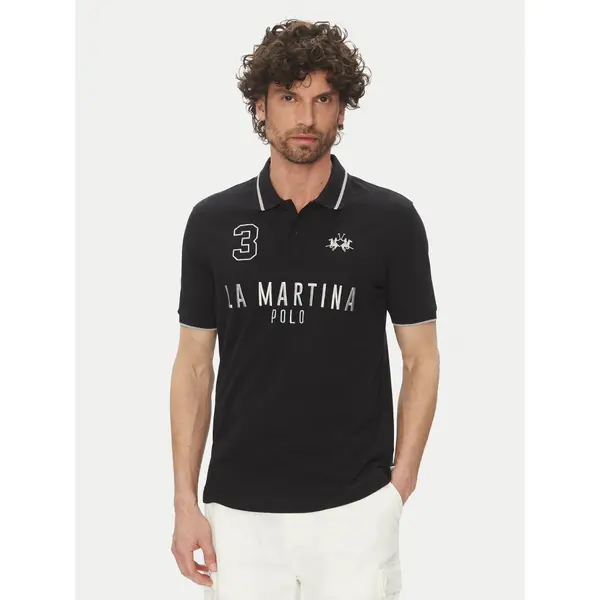 LA MARTINA La Martina Polo Yeshayahu MAP320 PK001 Crna Regular Fit