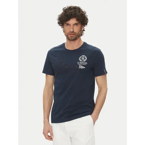 LA MARTINA La Martina T-shirt Algernon MAR300 JS206 Tamnoplava Regular Fit