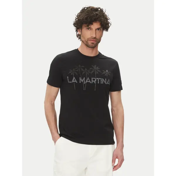 LA MARTINA La Martina T-shirt Andy MAR311 JS324 Crna Regular Fit