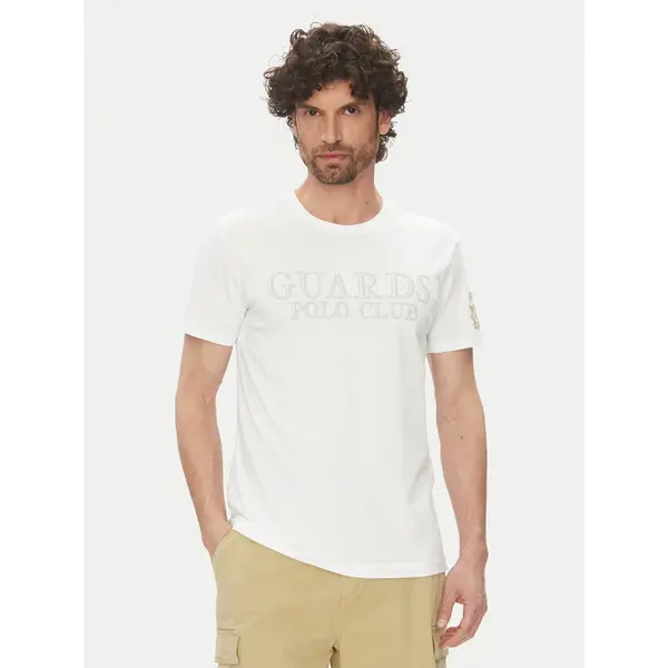 LA MARTINA La Martina T-shirt Anselm MARG31 JS206 Bijela Regular Fit