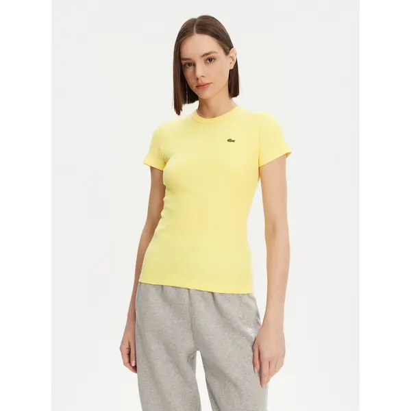 Lacoste Lacoste T-shirt TF5538 Žuta Slim Fit