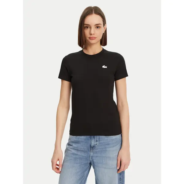 Lacoste Lacoste T-shirt TF9246 Crna Slim Fit