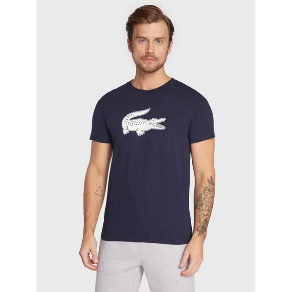 Lacoste Lacoste T-shirt TH2042 Tamnoplava Regular Fit
