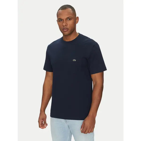 Lacoste Lacoste T-shirt TH2827 Tamnoplava Regular Fit