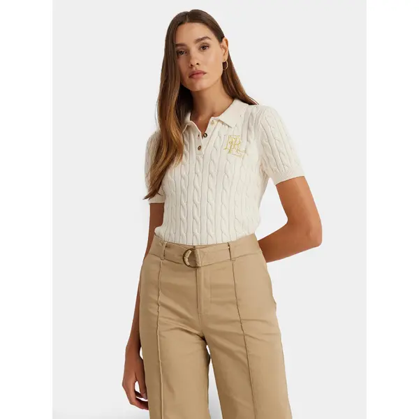 Lauren Ralph Lauren LAUREN RALPH LAUREN Polo 200932224001 Écru Slim Fit