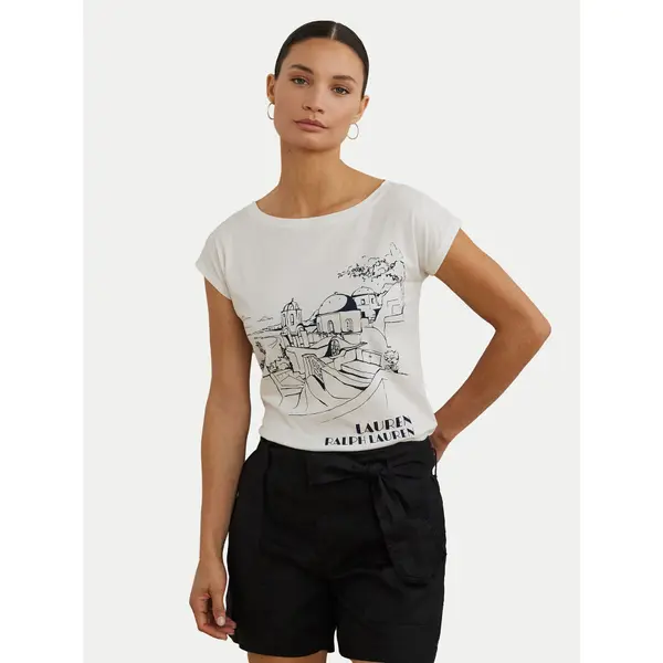 Lauren Ralph Lauren LAUREN RALPH LAUREN T-shirt 200971072002 Bijela Relaxed Fit