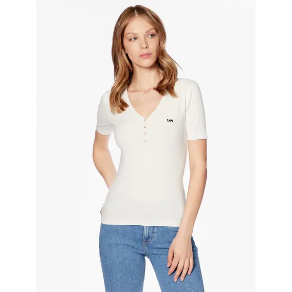 Lee Lee T-shirt L44KIPNQ 112333722 Écru Regular Fit