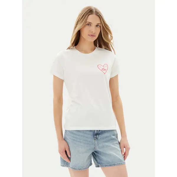 Lee Lee T-shirt Small Logo 112363635 Bijela Regular Fit