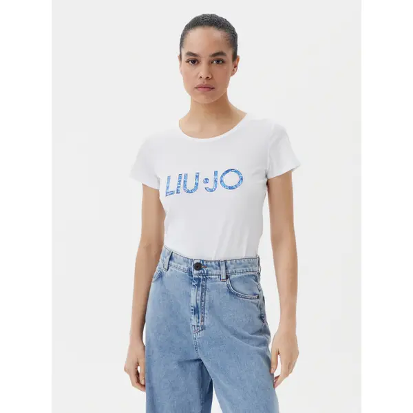Liu Jo Beachwear Liu Jo Beachwear T-shirt VA5154 JS003 Bijela Regular Fit