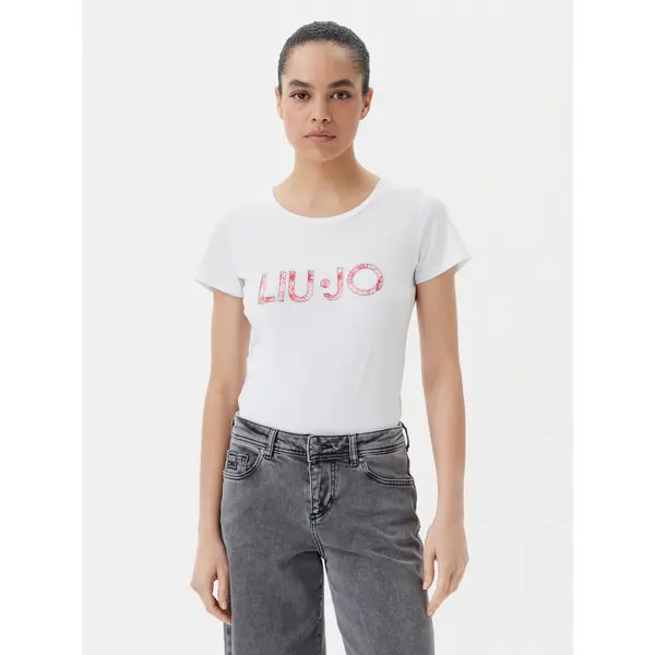 Liu Jo Beachwear Liu Jo Beachwear T-shirt VA5154 JS003 Bijela Regular Fit