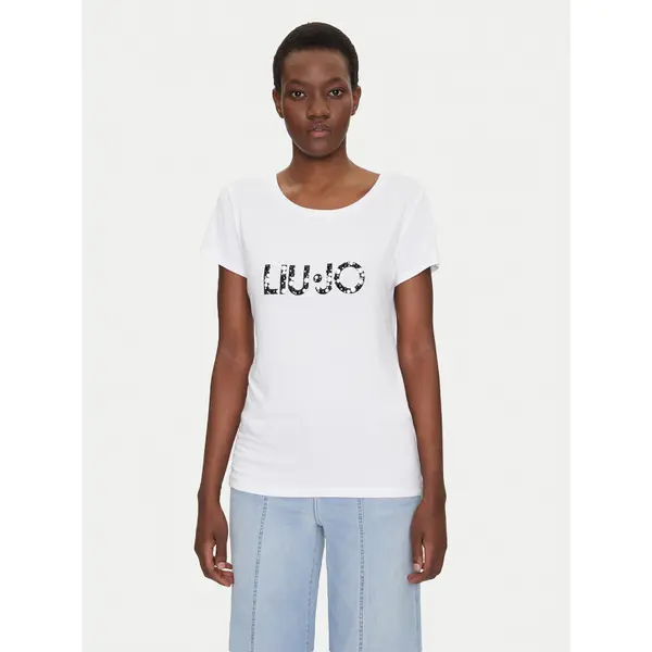 Liu Jo Beachwear Liu Jo Beachwear T-shirt VA5156 JS360 Bijela Regular Fit