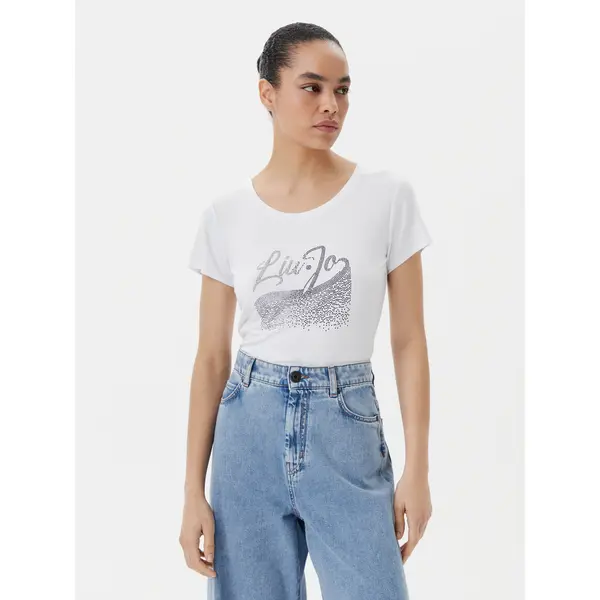 Liu Jo Beachwear Liu Jo Beachwear T-shirt VA5157 JS360 Bijela Regular Fit