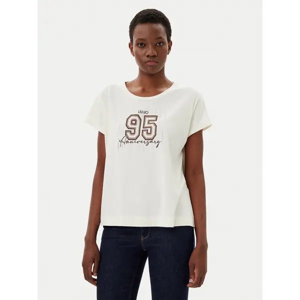 Liu Jo Sport Liu Jo Sport T-shirt TA5268 JS005 Écru Regular Fit
