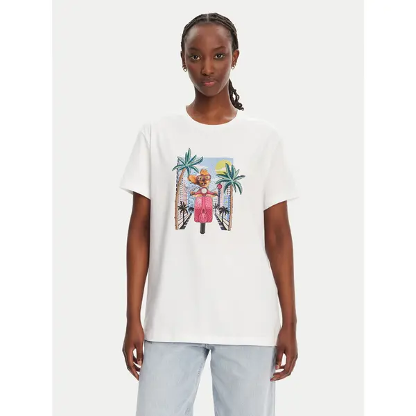 Liu Jo Liu Jo T-shirt WA5260 JS003 Bijela Regular Fit